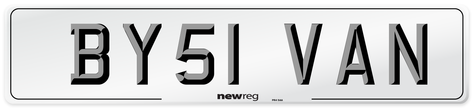 BY51 VAN Number Plate from New Reg